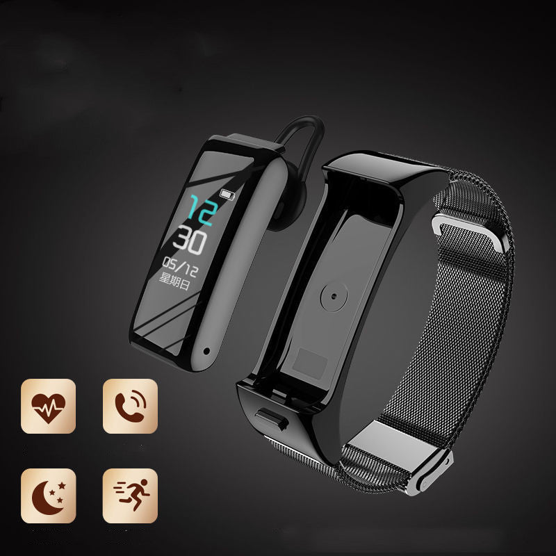 Two-in-one Bluetooth Headset Call Sports Multifunctional Electronic Watch.