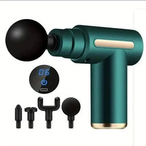 Massage Gun Deep Tissue, Muscle Percussion Massager with 30 Speeds Quiet Hand Massagers with LCD Touch Screen 10 Heads for Shoulder Body Back Relaxation