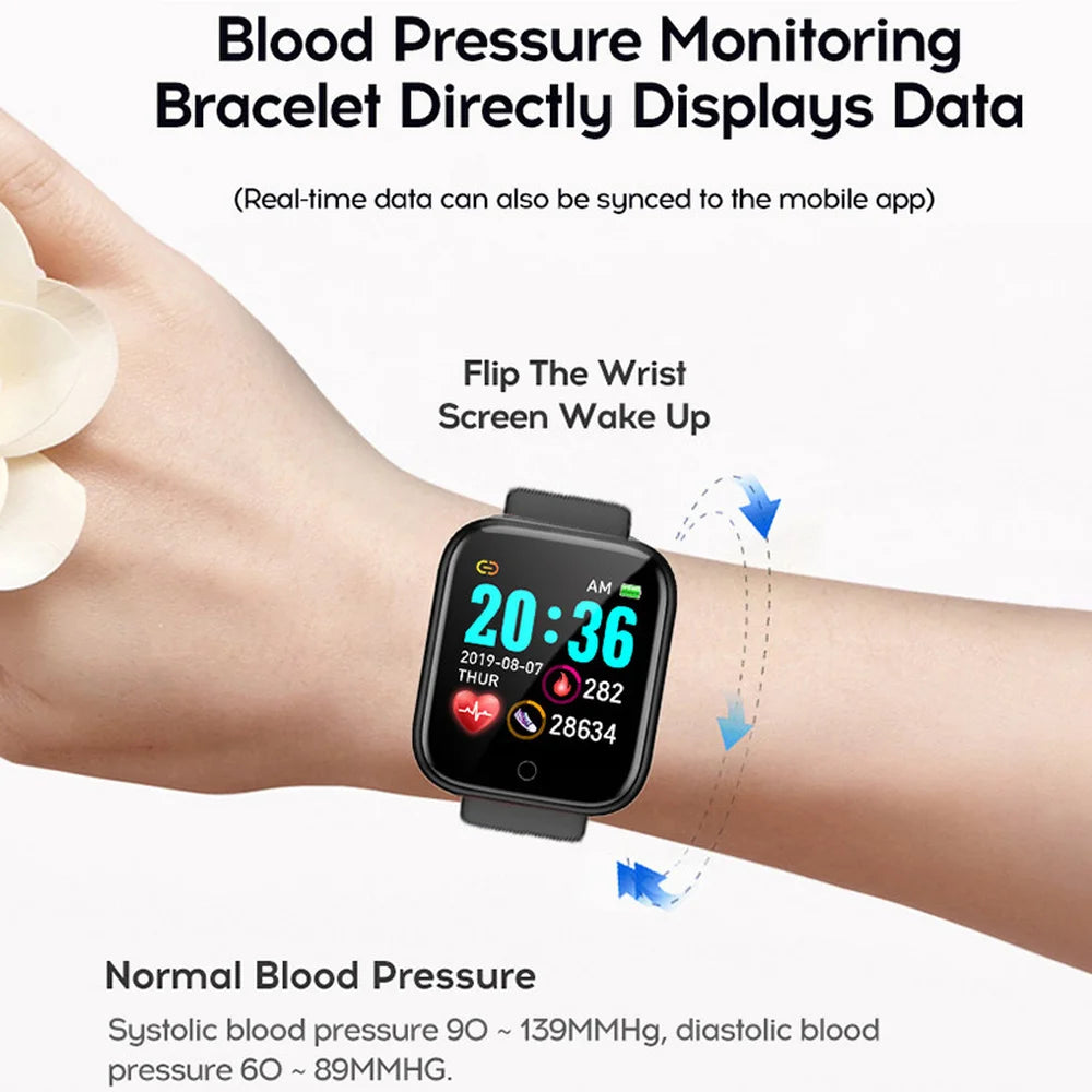 智能手表蓝牙接听电话运动健身追踪器自定义表盘智能手表测量血压